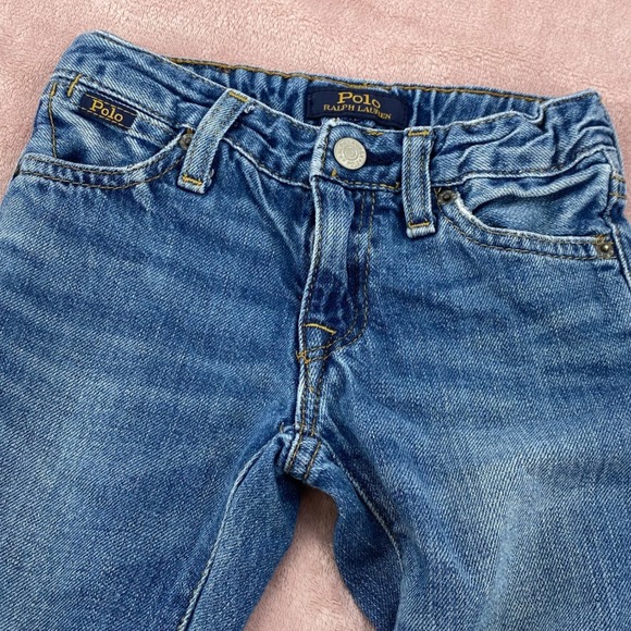 Polo Ralph Lauren Other - Polo Ralph Lauren Jeans Girls 3T Astor Slim Boyfriend Blue Jeans Logo Print